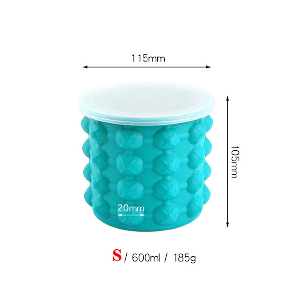 Silikon Ice Cube Maker Form Kylare ölskåp blue 600ml