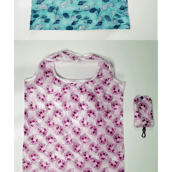 Luova printed kankainen matkapuhelintyyppinen taitettava ostoskassi Random Color 4pc