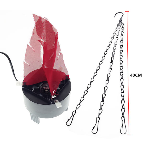 Simulerad 3D Fire Flame Lighting Hängande Fire Pit Lamp red 1pc