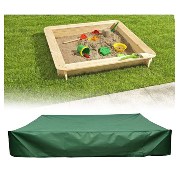 Dammtett beskyttelse Sandbox Cover Vanntett Sandkasse Pool Cover green 200x200x20cm