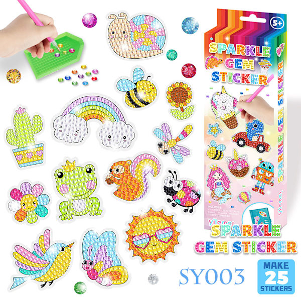 Big Gem Diamond Painting Stickers18-25st DIY Stickers SY003 25pcs