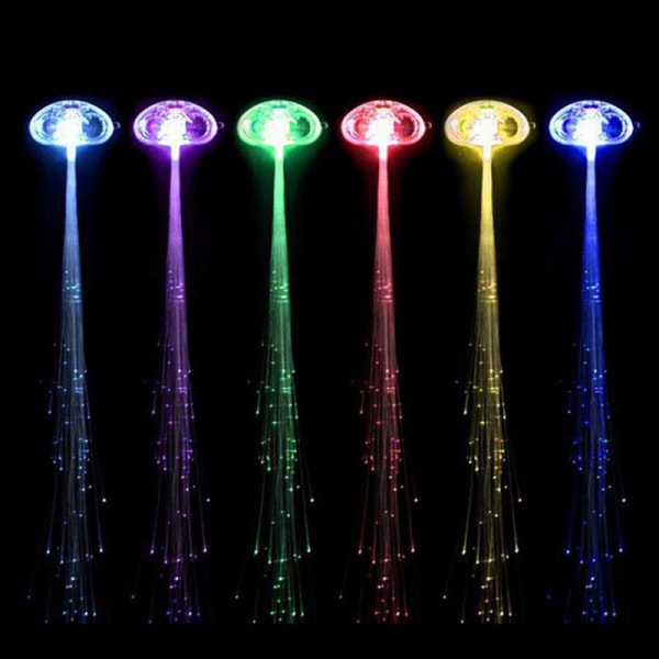 Glødende hår fletning julepynt LED pandebånd Fest blue 5pcs