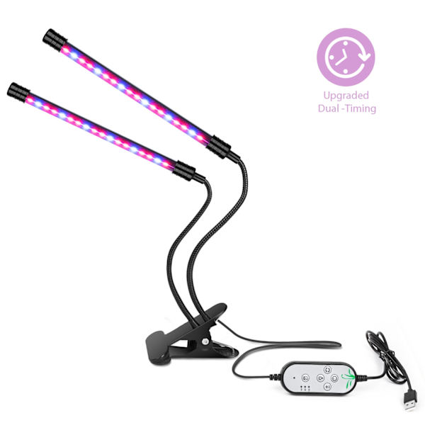 2/4 LED Grow Light USB Phyto Lamp Fuldt spektrum til planter 4 Heads USB Port
