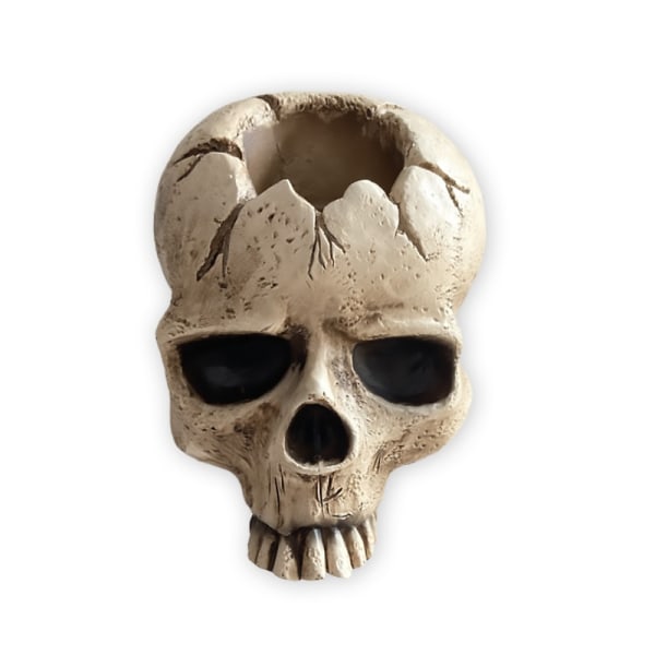 Ljusstake Ljus Harts Skull Skull Ornament skull half face