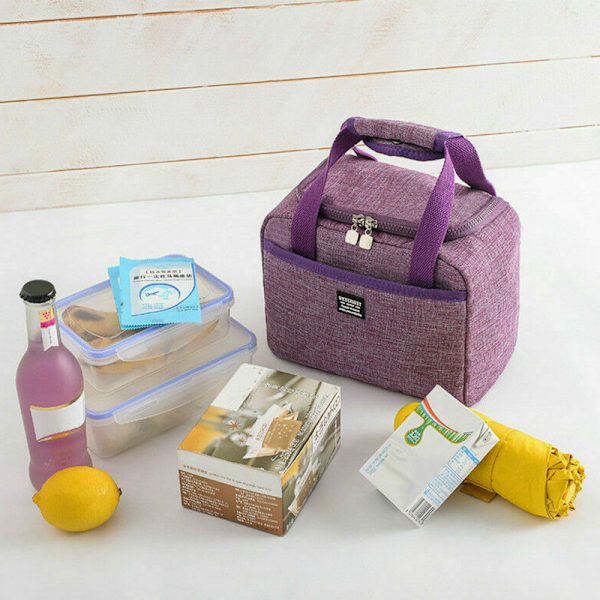 Bärbar Thermal Tote Cooler Handväska wine red 24*14*17cm