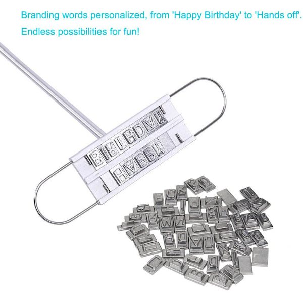 BBQ Branding Iron 55 Letters DIY Printed BBQ Tool 1/set
