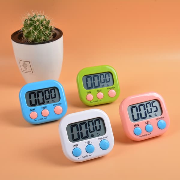 Multifunktionell magnetisk digital kökstimer pink