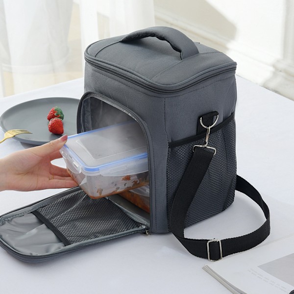 Hög kapacitet vattentät Oxford tyg lunchpåse blue 19*23*28cm