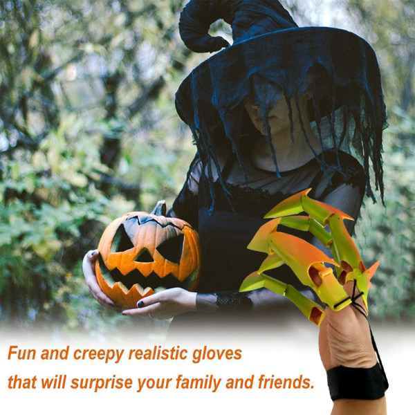 Halloween artikulerede fingre Creative Funny Finger Ghost Claw red,green,yellow pair