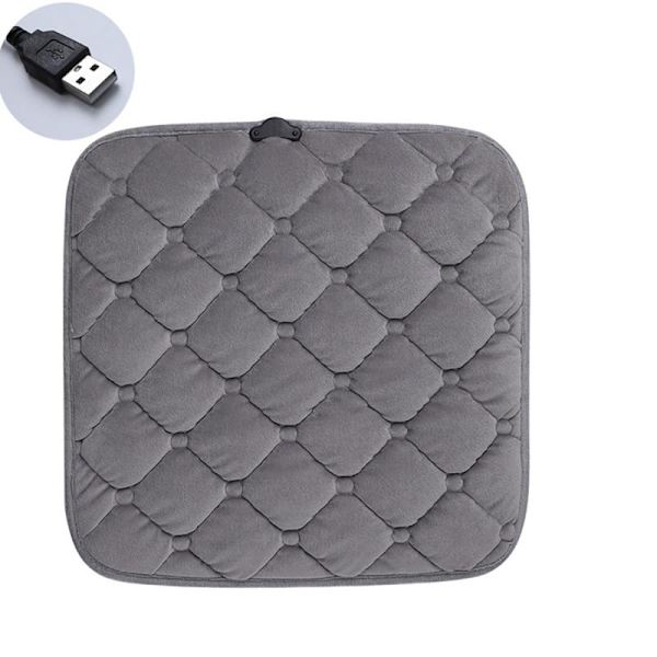 USB Winter Warm Elektrisk Varmepude Stol Bilvarmer beige 43*43cm
