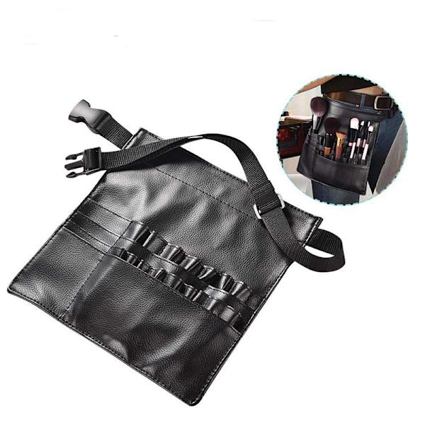 Makeup Børster Holder Rejse Læder Kosmetisk Forklæde Taske black 25*26cm