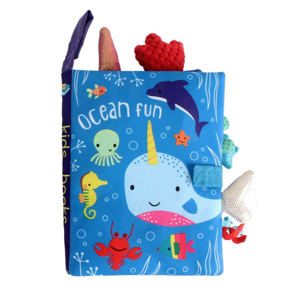 Børnebøger Baby Early Learning Legetøj Rivende Hale Cloth Book Whale 18.5*15*3cm