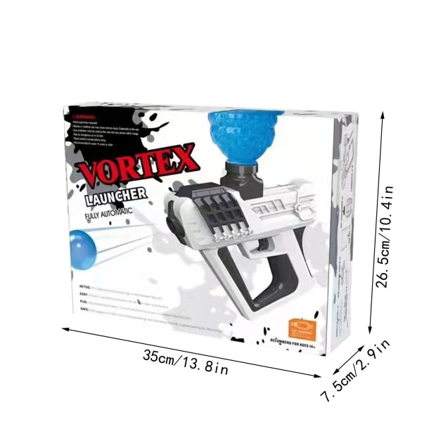 Gel Blaster Electric Splatter Gel Ball Blaster Paintball Toy white+black 35*7.5*26.5cm(package)