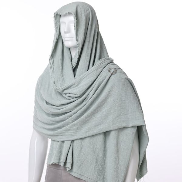 Vintage Pirate Scarf Medeltida Hood Cloak Halloween Cosplay Medeltiden Shoulder Cowl gray green