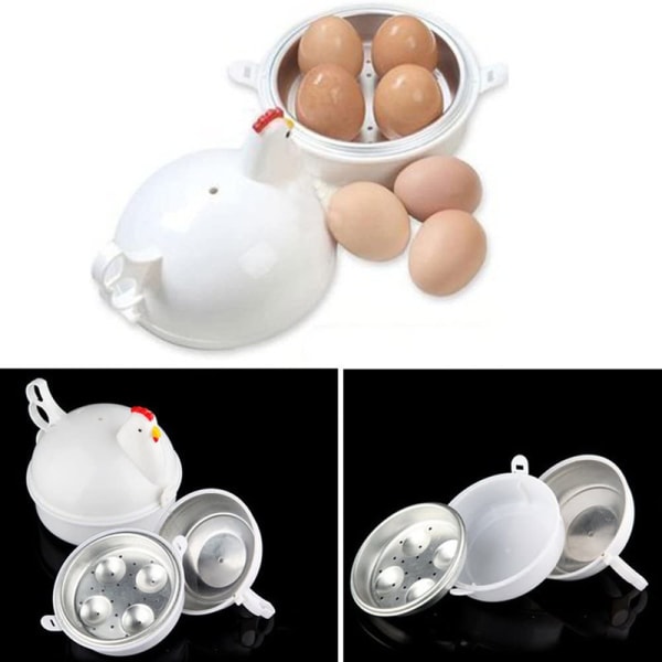 Mikrovågsugn Egg Form Kokt äggform white