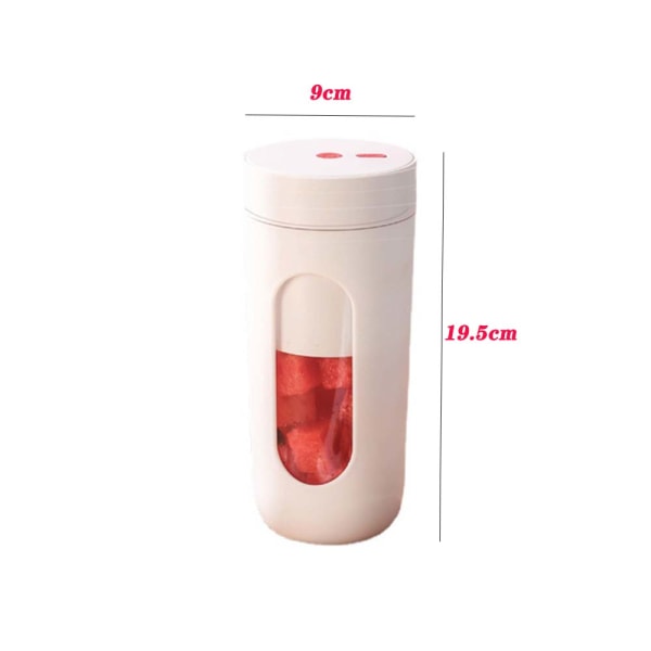 Elektrisk Juicer Mini Portable Blender USB Uppladdningsbara mixers white 300ml