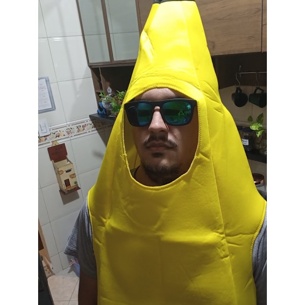 Vuxen unisex rolig banankostym gul kostym 1pc
