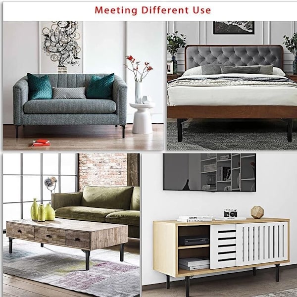 1 stk. bordfoldestøtteben metalbensengben sofaben 25cm