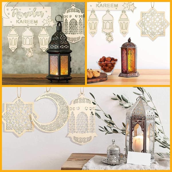 8 stycken Islam Eid Ramadan Mubarak dekorationer