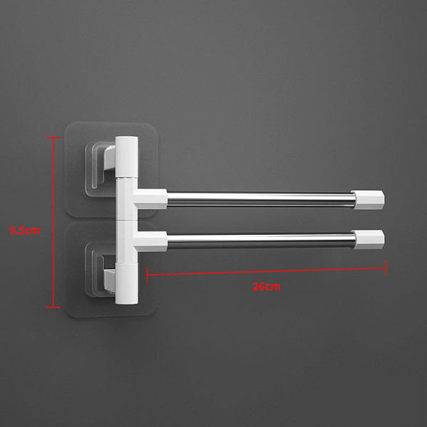 Rustfrit stål Perforeret badeværelse Roterende håndklæde opbevaringsstativ Towel rack 3 layer