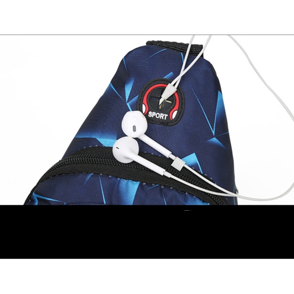 Skulder Crossbody taske Mænd Short Travel Messenger Bag blue singe layer