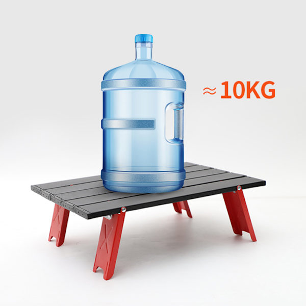 Aluminiumbord Utomhus picknickbord Möbel hopfällbar blackred 41.2*29*13cm