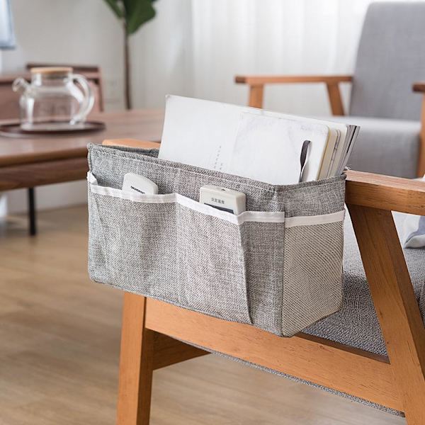Bærbar multifunktion Canvas Babyseng hængende opbevaringstaske khaki 31*11*16cm