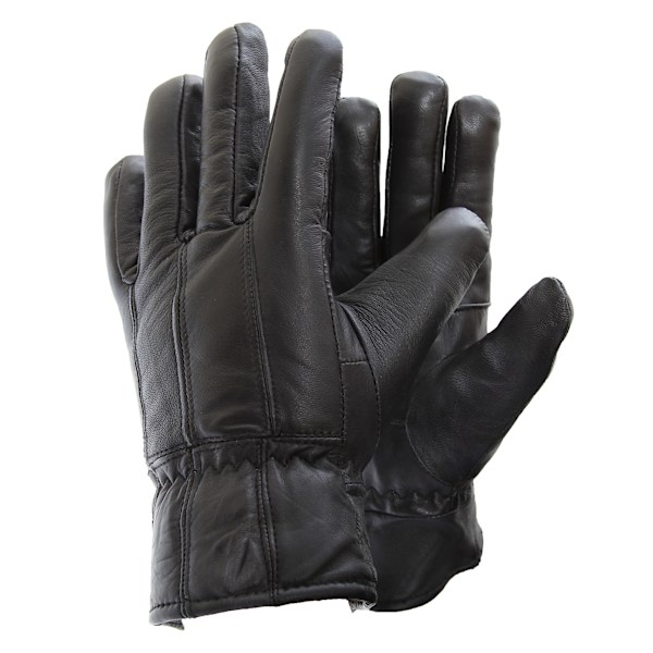 Mjukt fårskinnshandskar i äkta läder för män Svart Black L/XL