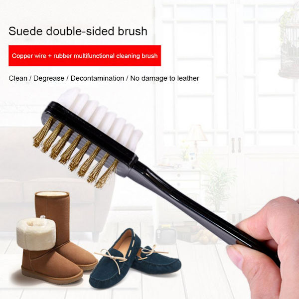 1 kpl kuminen pyyhekumi mokka-nubukkikenkiin 2-puolinen puhdistusharjan set 1pc