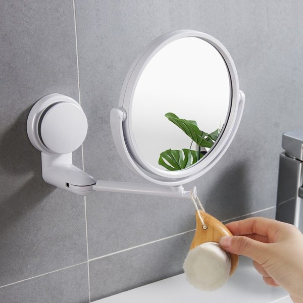 Taitettava meikkipeili seinään kiinnitettävä peili ilman poraa white single sided mirror