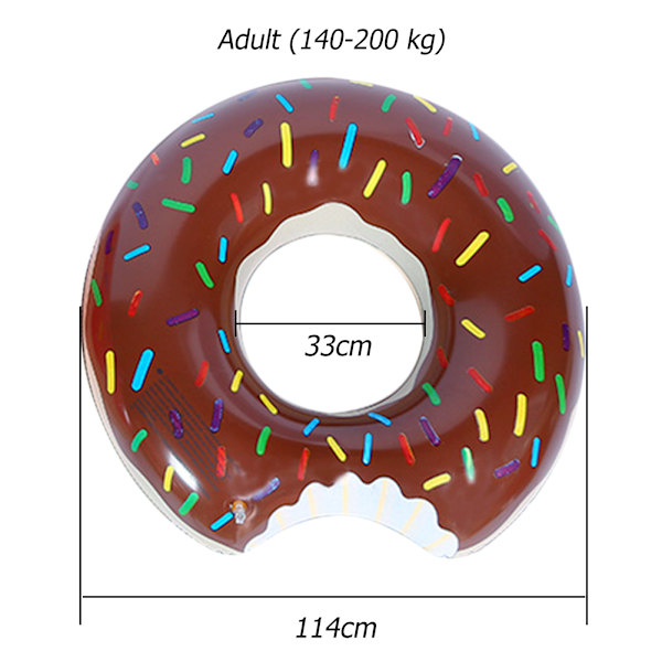 Uppblåsbara simvarv munkar leksaker 120cm