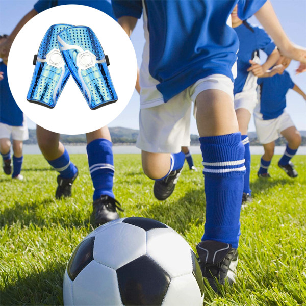 Barn Ungdom Barn Fotboll benskydd med vadderad fotled Blue