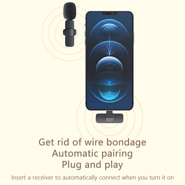 2022 Uusi langaton mikrofoni iPhone Android Phone Mini Mic -puhelimeen For iPhone