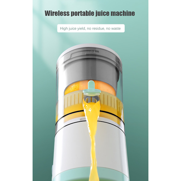 45 W:n kannettava USB ladattava monitoiminen kotitalousmehupuristin light green 500ml