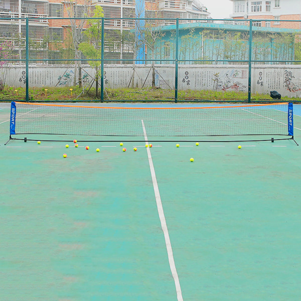 Bärbart tennisnät, hopfällbart justerbart badmintonnät inomhus utendørs strandsport treningsutstyr for barn vuxen- NET 4.1m