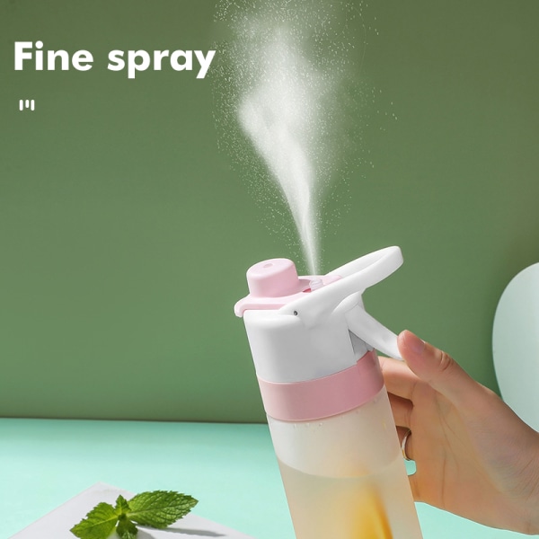 700 ml bærbar 2 i 1 frostet sprayvandflaske udendørs kop green 700ml