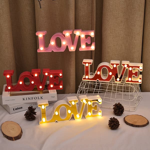 Mors dag-Kærlighed LED-lyset love red patch 30cm*10cm*4cm