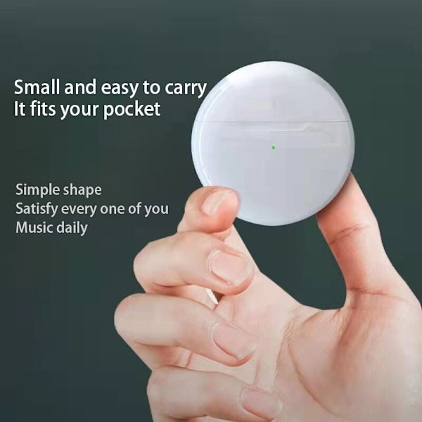 Trådlösa hörlurar med mikrofon Bluetooth -hörlurar Sporthörlurar white 18*32mm