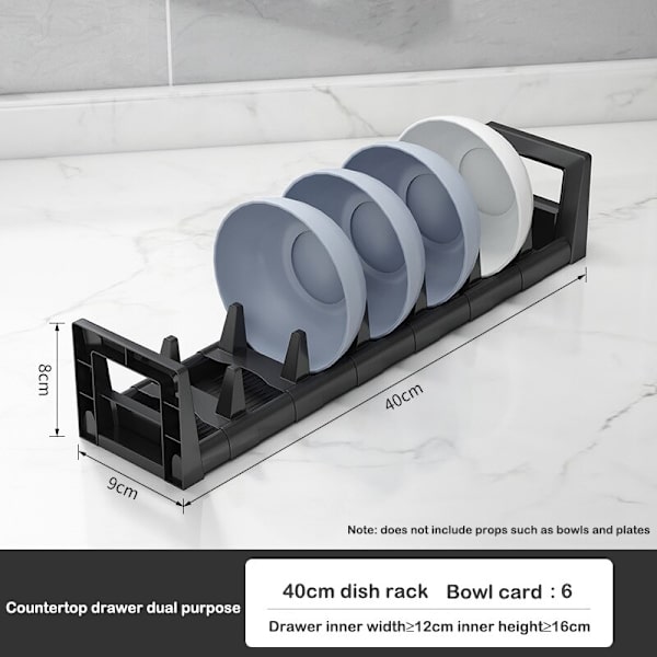 Metall köksredskap grytlock tallrikar disk avloppsställ Dish rack-40CM