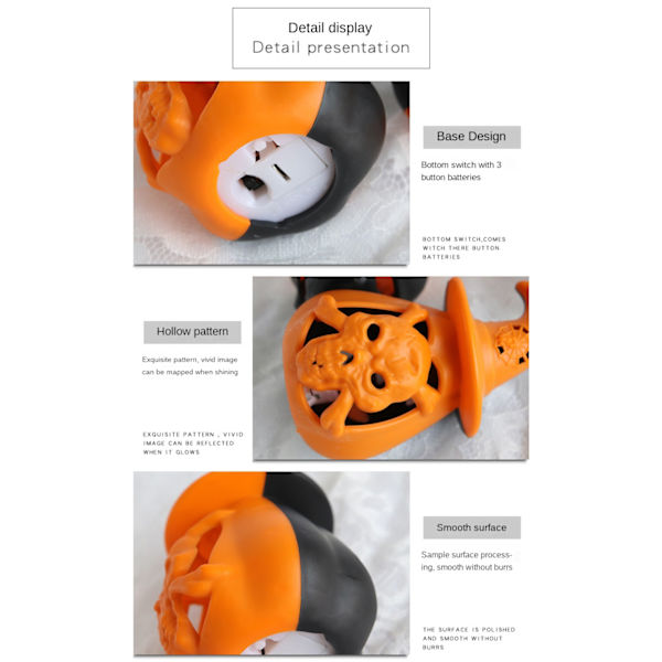 Halloween Pumpa Lantern Led Hanging Ghost Lantern Lamp black 2pcs