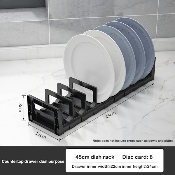 Metall köksredskap grytlock tallrikar disk avloppsställ Bowl Rack-40CM