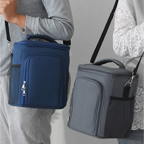 Hög kapacitet vattentät Oxford tyg lunchpåse blue 19*23*28cm
