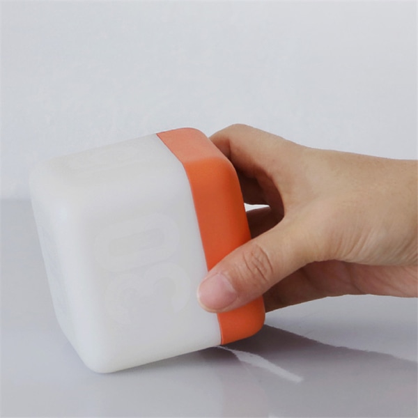 LED Timing Lampe Firkantet Natlampe ved sengekanten orange 80*80*80mm