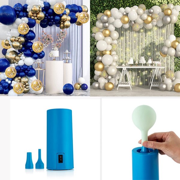 Elektrisk pumpedyse Globos maskine luftballonblæser blue 16*7*8cm
