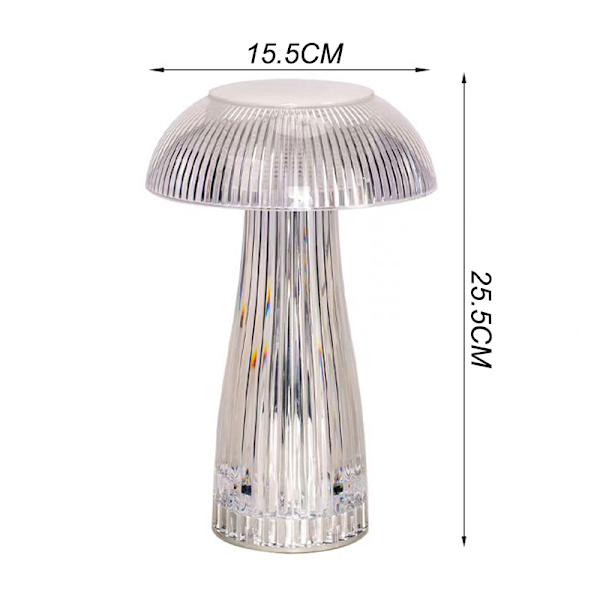 Creative Crystal Bordlampe Touch Mushroom Night Light rechargeable 15.5*25.5cm
