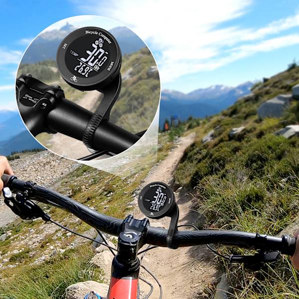 Multifunktionel LCD-skærm Cykelhastighedsmåler black diameter 62mm