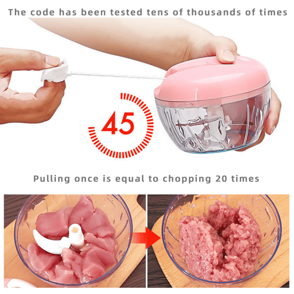 Kök Hand Manuell Hackare För Vitlöksstötare pink 900ml
