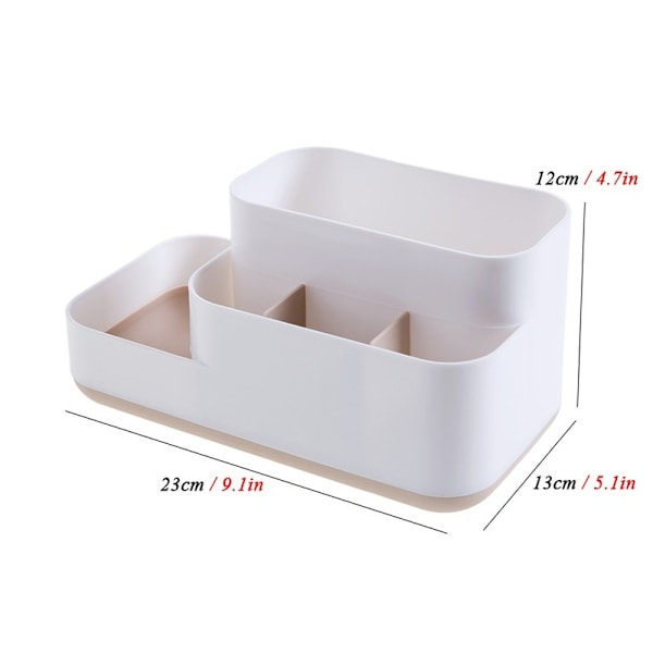 Makeup Organizer Box Kosmetisk förvaringslåda white+gray 23x13x12cm