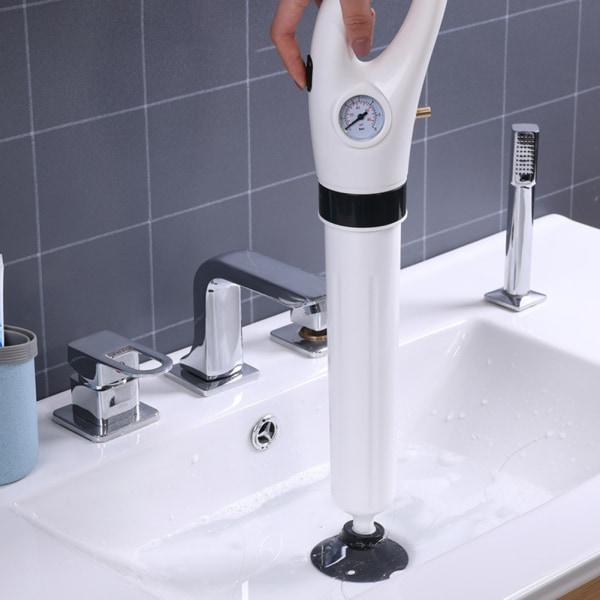 Kloakuddybning tilstoppet toiletrørstempler Afløbsoplukker Højtryksluftafløbsblasterrenser white