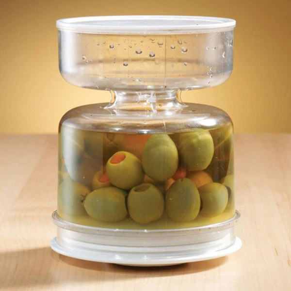 Separation Pickle Jar Pickle Jar Pickle Flip Pickle Container white 11*11*13cm